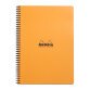 Notebook Rhodia Classic reliure intégrale 22,5x29,7 cm 160 pages ligné avec marge et cadre en-tête détachables 80g - Orange