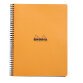 4colorsbook Rhodia Classic reliure intégrale & 22,5x29,7 cm 160 pages petits carreaux 5x5 avec cadre en-tête détachables perforation 4 trous 80g - Assortis