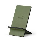 Rhodiarama support pour téléphone mobile simili cuir italien 13x8x8,5 cm - Sauge