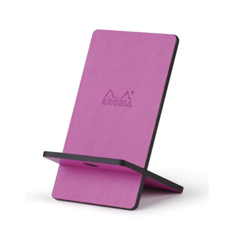 Rhodiarama support pour téléphone mobile simili cuir italien 13x8x8,5 cm - Lilas