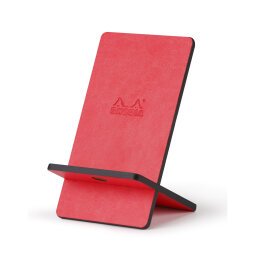 Rhodiarama support pour téléphone mobile simili cuir italien 13x8x8,5 cm - Corail