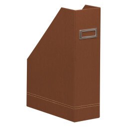 Rhodiarama porte-revues simili cuir italien 10x25x31 cm - Cuivre