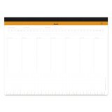 Rhodia sous-main semainier entoilé A4+ (22,2x29,9 cm) 60 feuillets microperforés - Blanc