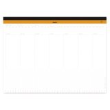 Rhodia sous-main semainier entoilé A3 (30,9x42 cm) 60 feuillets microperforés - Blanc