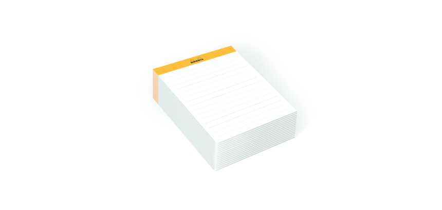 Rhodia Memo bloc A7 lined - White