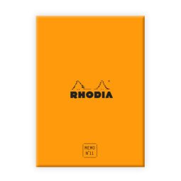 Rhodia coffret bloc Memo N°11 petits carreaux 5x5 240 feuillets - filmé individuellement - Orange