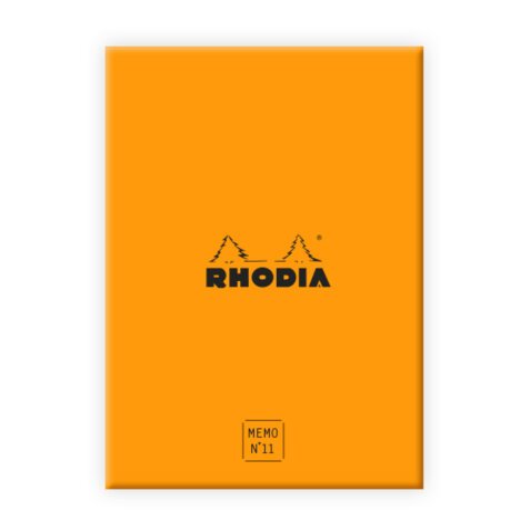 Rhodia coffret bloc Memo N°11 petits carreaux 5x5 240 feuillets - filmé individuellement - Orange