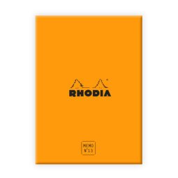 Rhodia coffret bloc Memo N°13 petits carreaux 5x5 240 feuillets - filmé individuellement - Orange