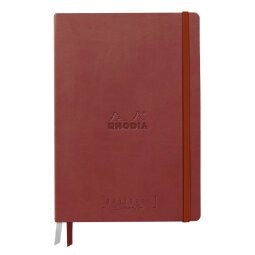 Rhodiarama Goalbook Creation rembordé rigide A5 100p papier lavis technique blanc uni 200g avec élastique - Nacarat