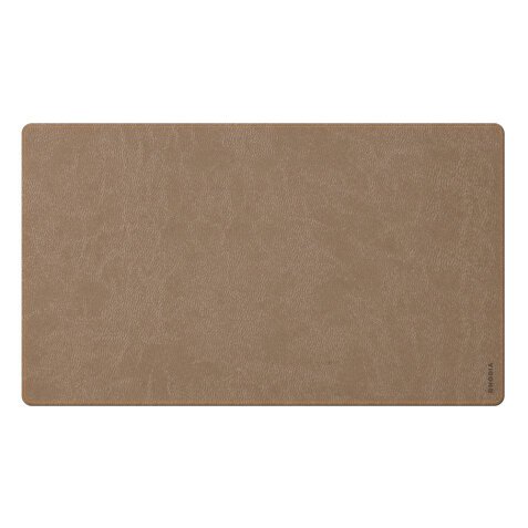 Rhodiarama sous-main souple L (90x43 cm) simili cuir italien - étui kraft - Taupe