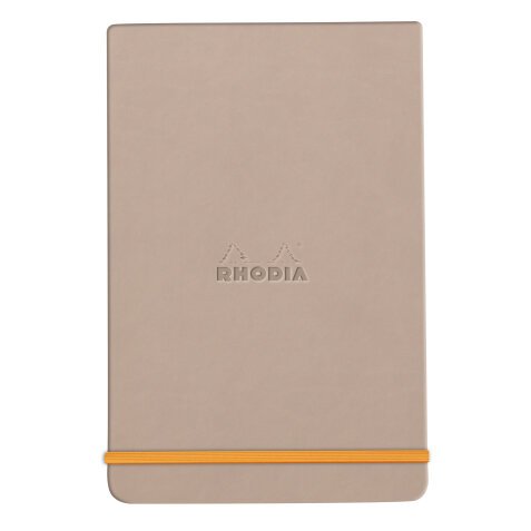 Rhodiarama Webnotepad rembordé rigide 9x14 cm 192 pages ligné microperforé papier ivoire 90g fermeture élastique - Touche de rose