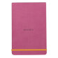 Rhodiarama Webnotepad rembordé rigide 9x14 cm 192 pages ligné microperforé papier ivoire 90g fermeture élastique - Fuchsia