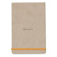 Rhodiarama Webnotepad rembordé rigide A5 192 pages ligné microperforé papier ivoire 90g fermeture élastique - Beige