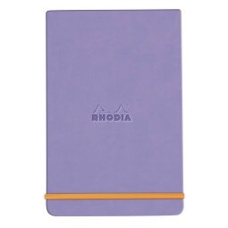 Rhodiarama Webnotepad rembordé rigide A5 192 pages ligné microperforé papier ivoire 90g fermeture élastique - Iris