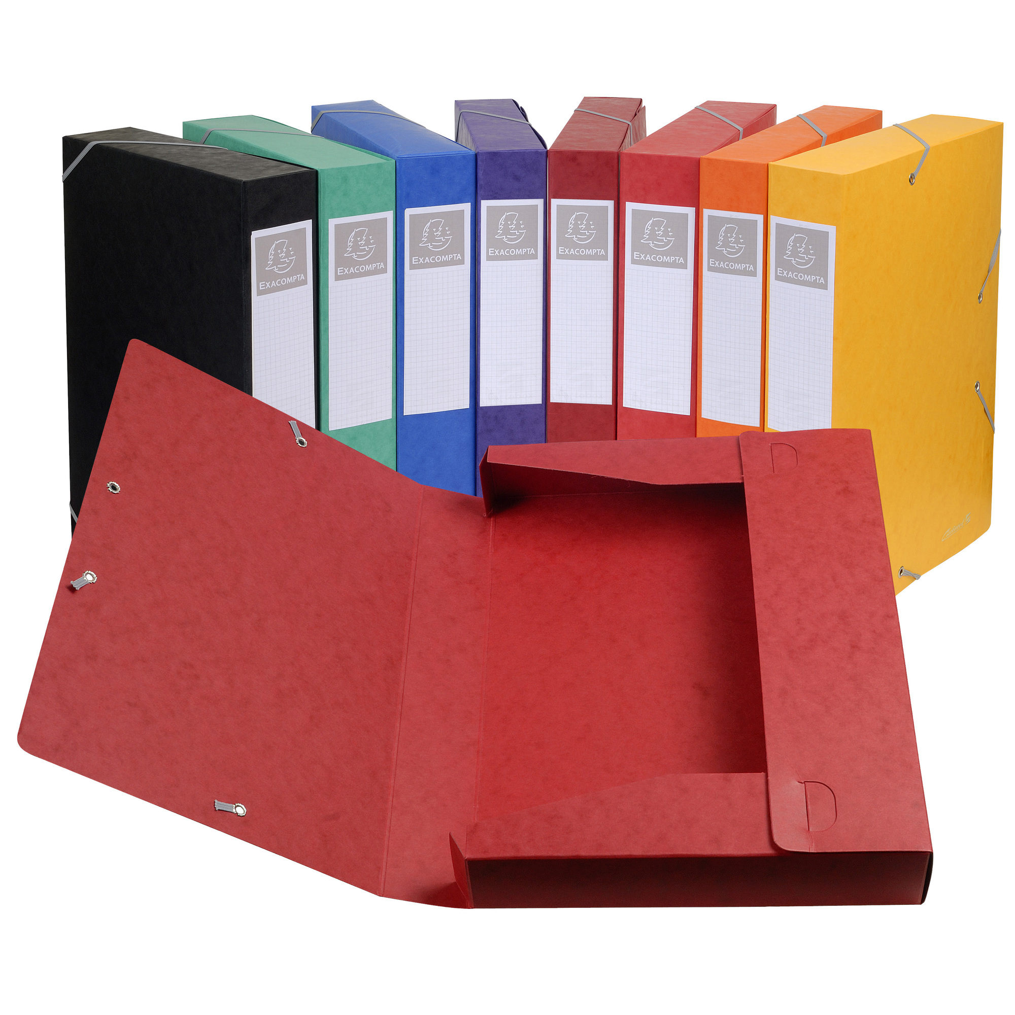 Scatola per archivio consegnata piatta Cartobox dorso 50mm carta lucida  Nature Future® - Colori assortiti su