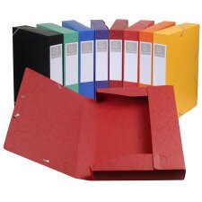 Boite de classement Cartobox Dos 50mm Carte lustrée - A4 - Couleurs assorties