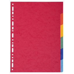 Dividers A4 220g 6P Bright - Assorted colours