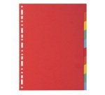 Intercalaire A4 carte lustrée colorée Exacompta 12 onglets neutres multicolores - 1 jeu