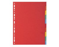 Intercalaire A4 carte lustrée colorée Exacompta 12 onglets neutres multicolores - 1 jeu