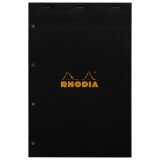 Bloc de bureau Rhodia 21 x 31,8 cm agrafé n°20 noir - 5 x 5 - 80 feuilles perforées