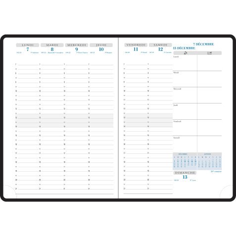 Recharge Agenda de bureau Horizons 20 Visuel Semainier 15 x 21 cm Janvier à Décembre 2025