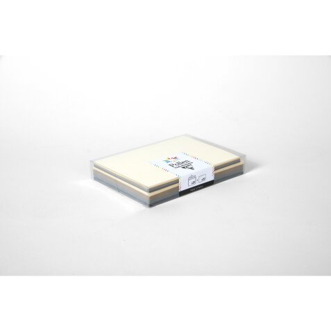 Coffret Pollen uni de 20 enveloppes 114x162mm + 20 cartes 110x155mm - Assortiment Casual - Assortiment