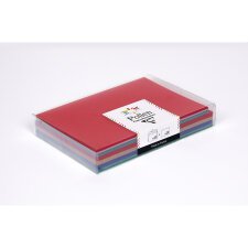 Coffret Pollen de 20 enveloppes C6 (114 x 162 mm) + 20 cartes simples 110 x 155 mm - Noël traditionnel - Assortiment