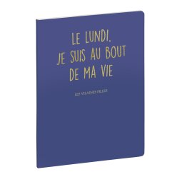 Notebook Les Vilaines Filles ligné 15 x 21 cm - Visuels assortis