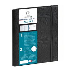 Agenda de bureau All in 2 EasySlim 21 Kaa 15 x 21 cm Mensuel Janvier à décembre 2025 - Noir