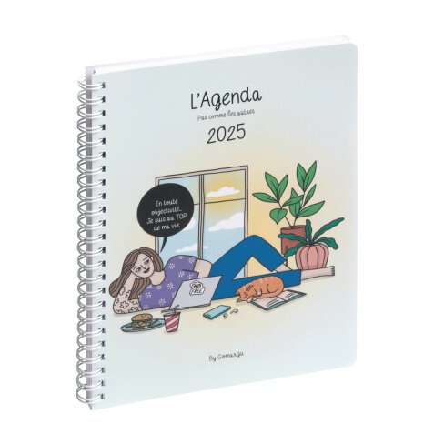 Agenda de bureau Gomargu 15 x 21 cm Semainier Janvier à décembre 2025 - Motif|