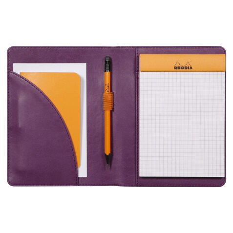 Rhodiarama livret porte-bloc N°13 pour bloc ou carnet format A6 - Violet