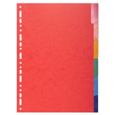 Divider Pressbd A4 225g 6P ColouRed - Assorted colours