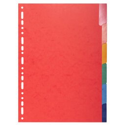 Divider Pressbd A4 225g 6P ColouRed - Assorted colours