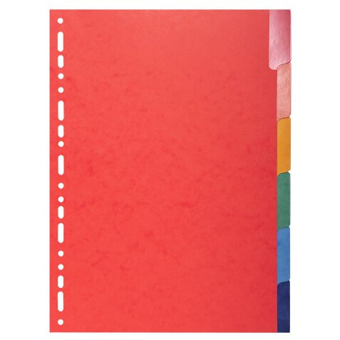 Divider Pressbd A4 225g 6P ColouRed - Assorted colours