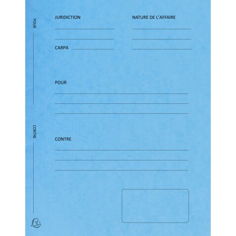 Pack of 25 printed legal folders Pour/Contre pressboard 25x32cm