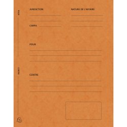 Pack of 25 printed legal folders Pour/Contre pressboard 25x32cm