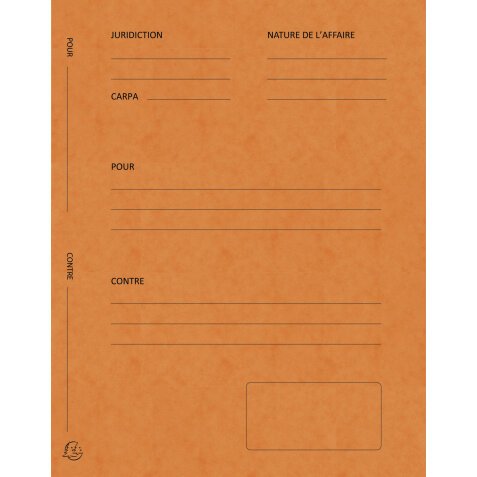 Pack of 25 printed legal folders Pour/Contre pressboard 25x32cm