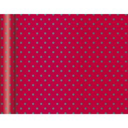 Pap.80g, Tiny Rolls 5x0,35m, Pois vert - Rouge