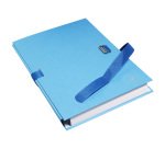 Chemise extensible à rabat Exacompta à boucle dos 13 cm bleu clair