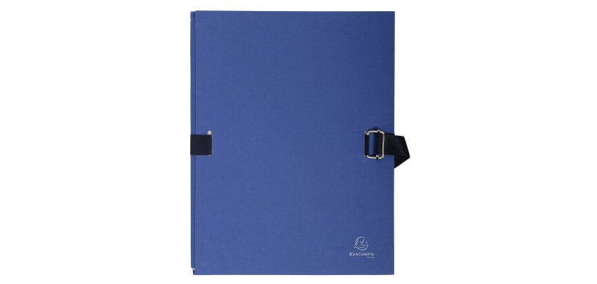 Chemise extensible à rabat Exacompta à boucle dos 13 cm - Bleu foncé