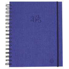 Kantooragenda Geplande dag 22S spiraalvormig Napura-kaart 18,5 x 22,5 cm Dagelijks Januari tot December 2025 - Assortiment van kleuren