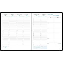 Recharge de Agenda de bureau Horizons 22 18,5 x 22,5 cm Semainier Janvier à Décembre 2025