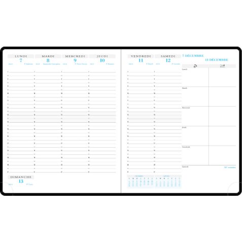 Recharge de Agenda de bureau Horizons 22 18,5 x 22,5 cm Semainier Janvier à Décembre 2025