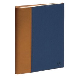 Agenda de bureau Eurotime 24S spiralé Denim 16 x 24 cm Semainier Janvier à décembre 2025 - Bleu marine