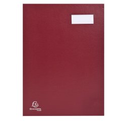 Portafirmas Exacompta directivo lomo fuelle - 12 compartimentos - Burdeos