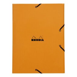 Rhodia chemise à élastiques 3 rabats 24x32 cm - Orange