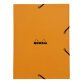 Rhodia chemise à élastiques 3 rabats 24x32 cm - Orange