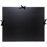 Carton à dessin kraft noir vernis avec ruban 32x45 cm - Pour format A3 - Noir