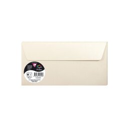 Paquet de 5 enveloppes Pollen 110x220mm 120g/m2 - Ivoire irisé