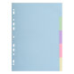 Intercalaires carte pastel 170g Forever 5 positions - A4+ - Couleurs assorties pastels